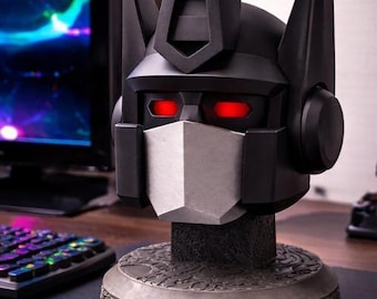 Nemesis Prime Helmet Bust 7” – 3D Printed PLA Transformers Inspired Statue – Game Room Decor – Sci-Fi Fan Art Gift