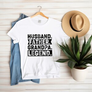 Husband Father Grandpa Legend Shirt, Funny Dad Shirt, Dad Jokes Shirt, Gift For Dad, Father&#39;s Day Gift, Grandpa Shirt
