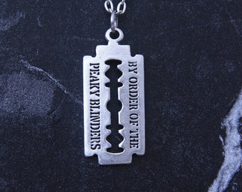 Peaky Blinders Razor Necklace  Men Women British Tv Movie Gift Thomas Shelby Gift