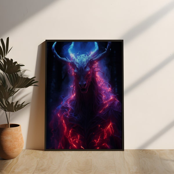 Wendigo 1 Wall Art | Fantasy Art | Wall Art | Printable Poster | Wall Decor | High Quality Print | Digital Download Only