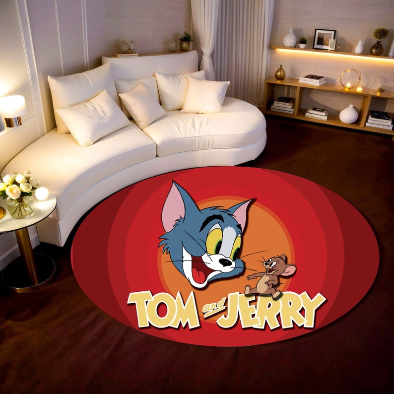 Tom and Jerry Rug Custom Tufted Handmade Rugs,home Decor Soft Cat Carpet Living Room Animal for