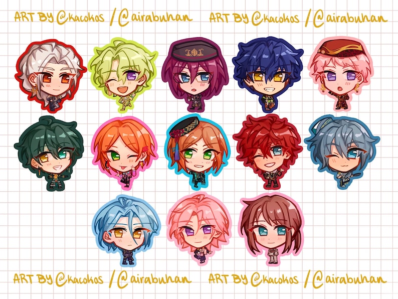 Art of: Nagisa Ran, Hiyori Tomoe, Ibara Saegusa, Jun Sazanami, Shu Itsuki, Mika Kagehira, Hinata Aoi, Yuta Aoi, Rinne Amagi, Niki Shiina, HiMERU, Kohaku Oukawa, Anzu