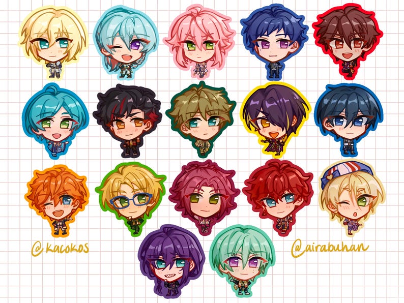 Art: Eichi, Wataru, Tori Himemiya, Yuzuru Fushimi, Chiaki Morisawa, Kanata Shinkai, Tetora Nagumo, Midori Takemine, Shinobu Sengoku, Hokuto Hidaka, Subaru Akehoshi, Makoto Yuuki, Mao Isara, Hiiro Amagi, Aira Shiratori, Mayoi Ayase, Tatsumi Kazehaya