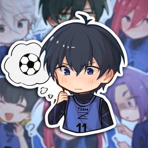 Blue Lock Stickers - Isagi Yoichi, Bachira Meguru, Nagi Seishiro, Reo Mikage, Chigiri Hyoma, Itoshi Rin (NEW)