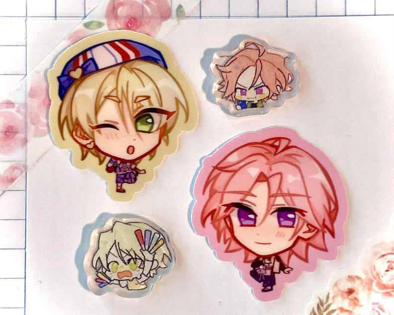 Aira Shiratori and Kohaku Oukawa stickers