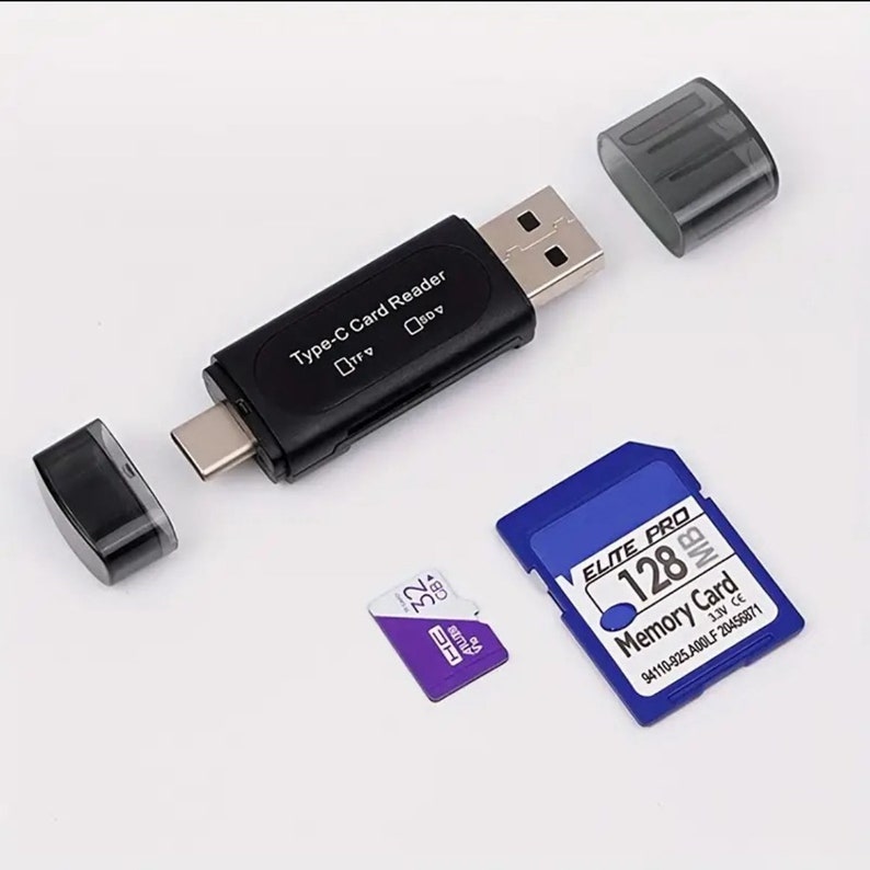 Micro Usb SD Card Reader, 4 In1 Type C/usb A to Sd//sdxc/sdhc Card