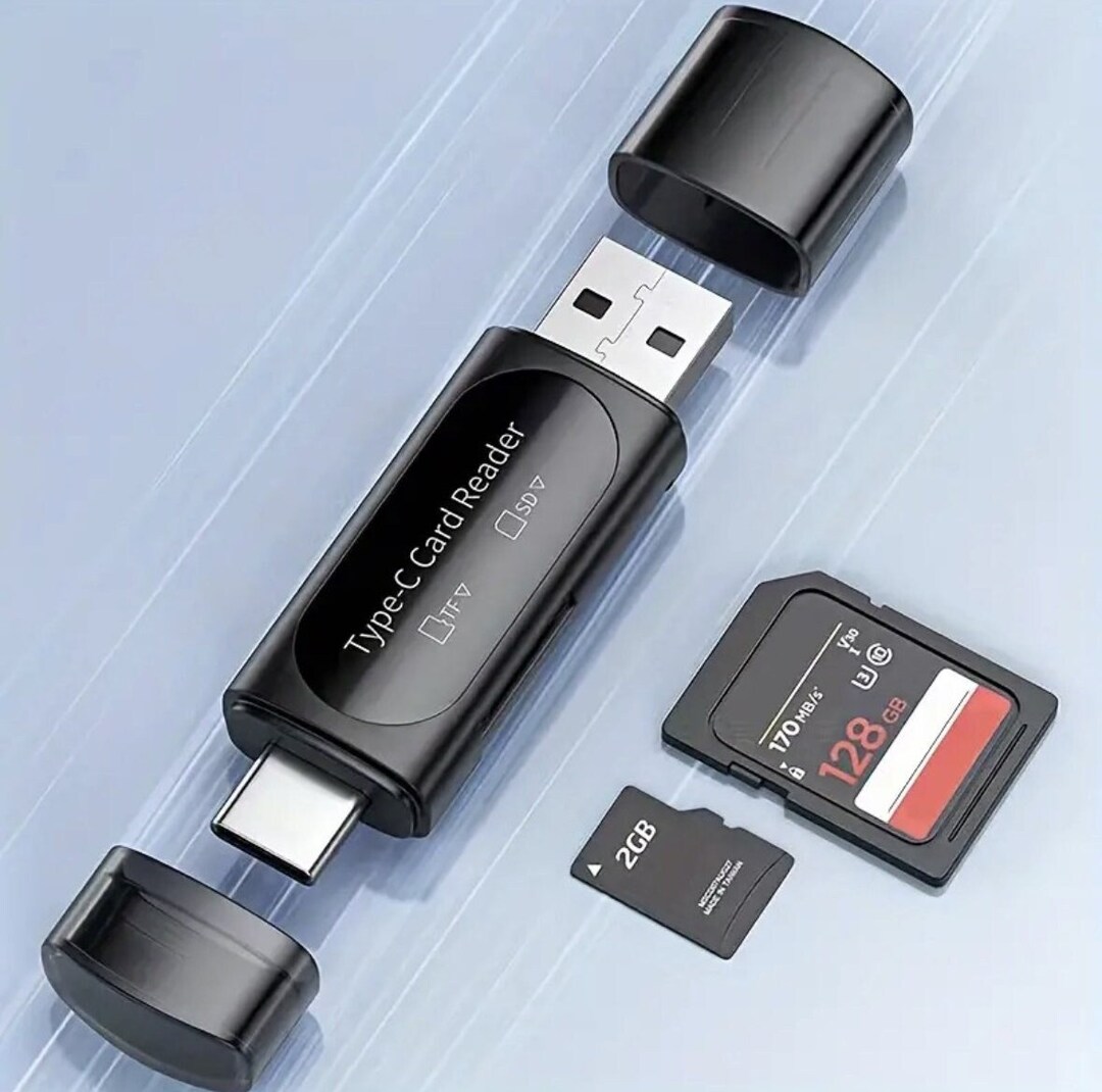 Micro Usb SD Card Reader, 4 In1 Type C/usb A to Sd//sdxc/sdhc Card