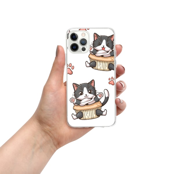 Funda transparente para iPhone®con Diseño de Gatitos: Protege tu Dispositivo con Estilo Felino