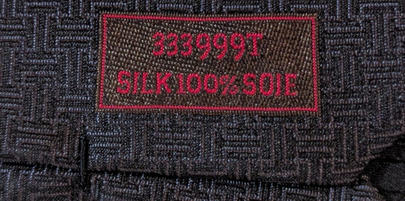 Hermes Heavy Woven 100% Silk Tie 333999T Black Ho… - image 5