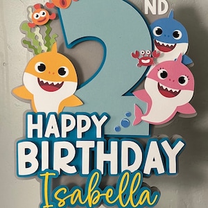 Personalized Baby Shark Cake Topper