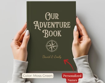 Personalized Couples Adventure Journal, Our Adventure Book Gift, Custom Travel Memory Notebook, Wedding or Anniversary Gift for Him or Her