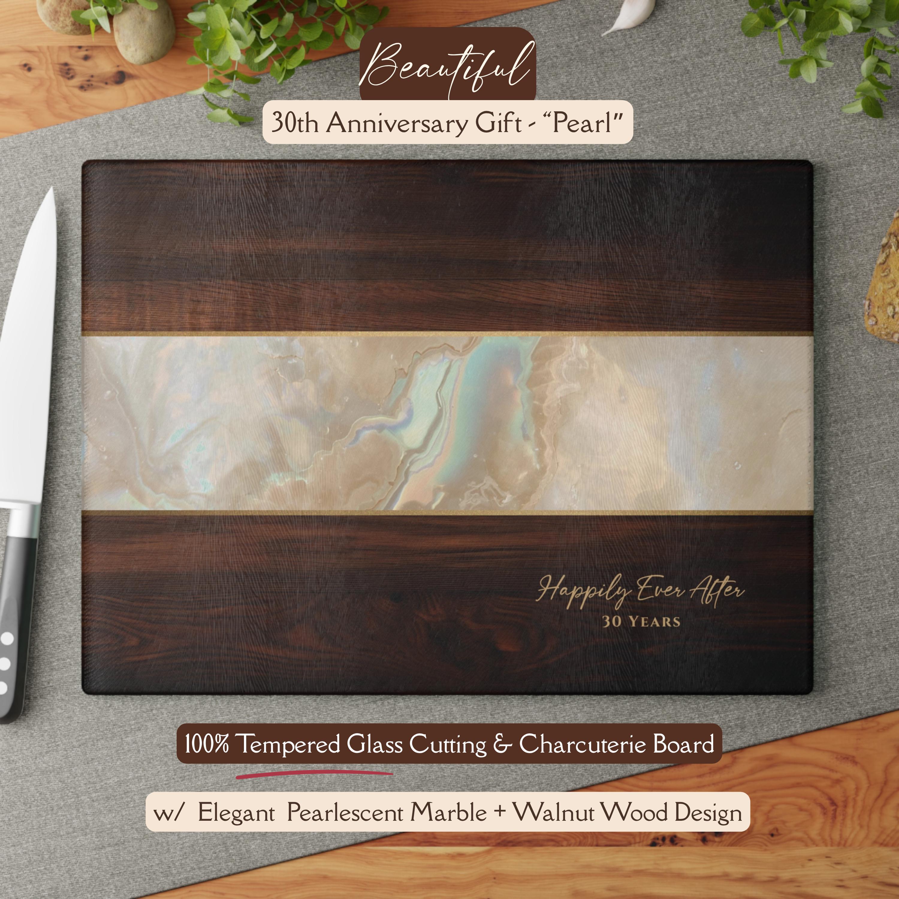 Iridescent Marbled Pearl Glass Board