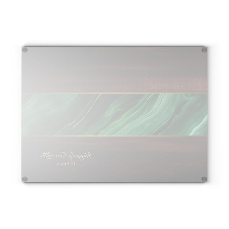 Beautiful 12th Jade Anniversary Gift *glass* Cutting & Serving Board