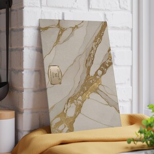 50th Anniversary Gold & Cream Marble-design *Glass* Cutting Board, Charcuterie Board Faux Marble Serving Board Cheeseboard 50th Wedding Gift image 5