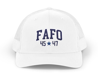 Trump 45 47 FAFO Hat, Trump Hat Snapback Trucker Cap, Trump Merch Merchandise, Trump Was Right Hat, Trump MAGA hat Trump Supporter Gift