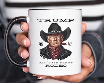 Trump Cowboy Mug, Donald Trump Supporter Mug, Political Coffee Cup Tea Cup, Conservative Gifts, Funny Maga Mug Make America Great Again Gift