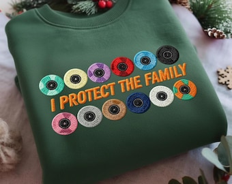 Felpa con ricamo "I Protect The Family Record", maglione "The Life Of", divertente fan della musica, fan dei concerti musicali, maglietta del concerto di Taylor per fan