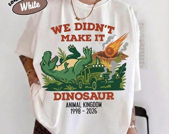 Dinosaur Ride Farewell T-Shirt | Retro Animal Kingdom Graphic Tee Funny Dinosaur Ride Shirt - Animal Kingdom Parody Tee