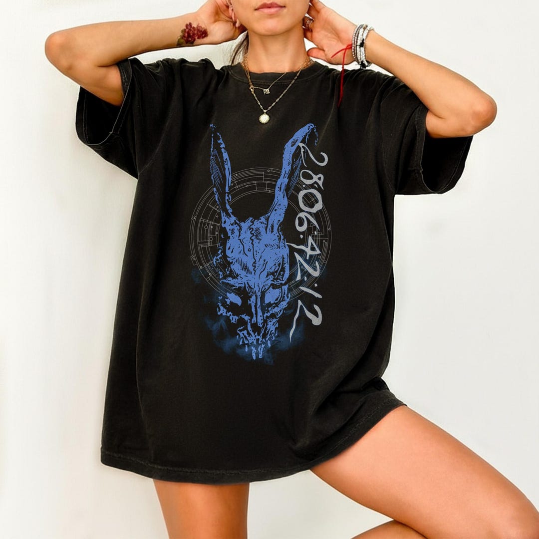 Mzr Rabbit Evil Rabbit Horror Movie T-shirt, Y2k Gothic Donnie Graphic Tee, Evil ...