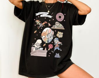 Camiseta de Zootopia de Disney con lazo coqueto, Zootrópolis, Judy Hopps, Nick Wilde, Zootopia 2, Disney, Chica viajera, Policía de Zootopia