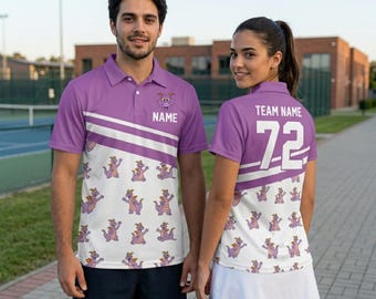 Polo Figment EPCOT personalizado, polo personalizado para viajes familiares a los parques Disney para hombres y mujeres, camiseta a juego con el nombre y el número del equipo. Regalo ideal.