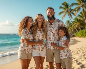 Zootopia Hawaiian Shirt Set, Nick Judy Aloha Shirt Family Matching Set Adult Kids, Cartoon Hawaii Outfit, Vacation Beach Gift