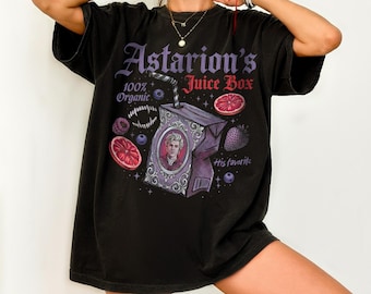 Astarion's Juice Box BG3 Shirt, Funny Astarion Game Fan T Shirt, Baldur's Gate Inspired Tee, Dark Humor Tee Gift