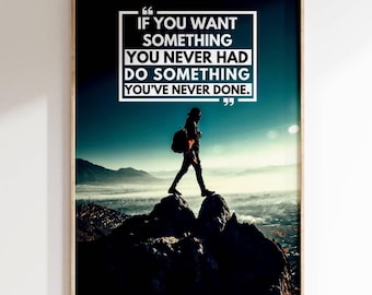 Mountain View Motivation Art: Hiking Adventure Poster (Digital Download)