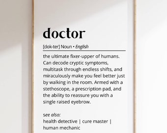 Doctor Definition Print: Funny Medical Office Wall Art (Digital Download)