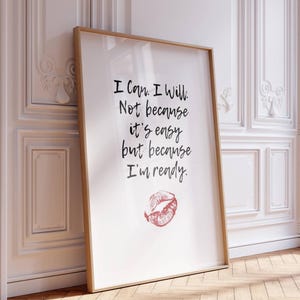 I Can I Will Motivational Wall Art Mental Health Empowering Quote Printable Gift for Her Modern Feminine Decor Boss Babe Digital Download