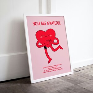 You Are amazing Quotes, digital wall art, self love print, retro wall decor, Colorful Wall art, affirmation cards, motivational quotes art