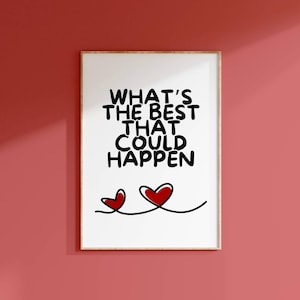 Positive Quote Heart Print: Minimalist Typography Wall Art (Digital Download)