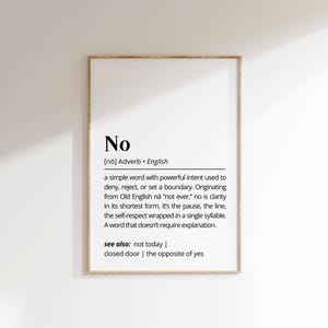 No Definition Print: Empowering Minimalist Quote Art (Digital Download)