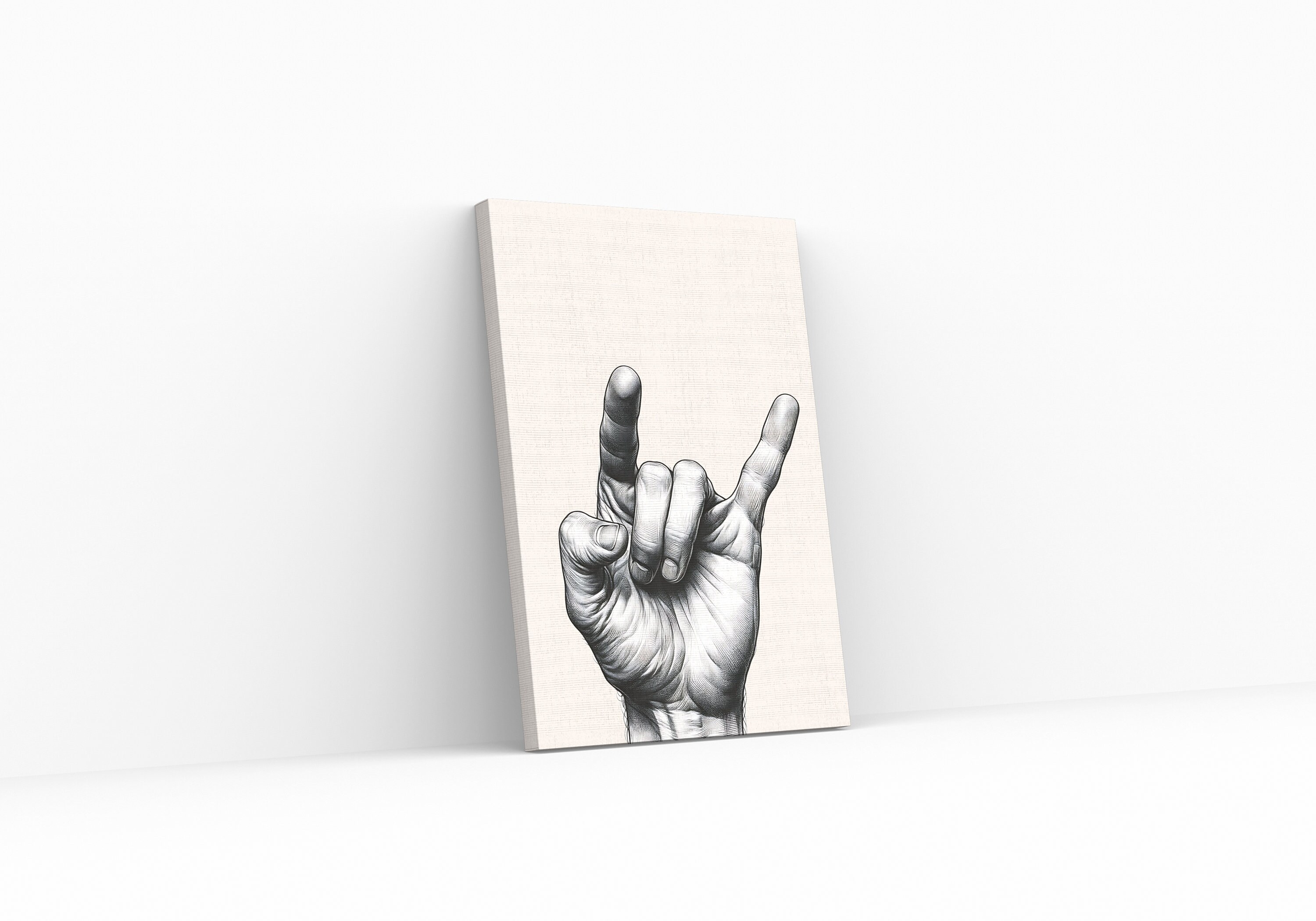 Rock N Roll Hand Sign Poster: Music Wall Art (digital Download) - Etsy