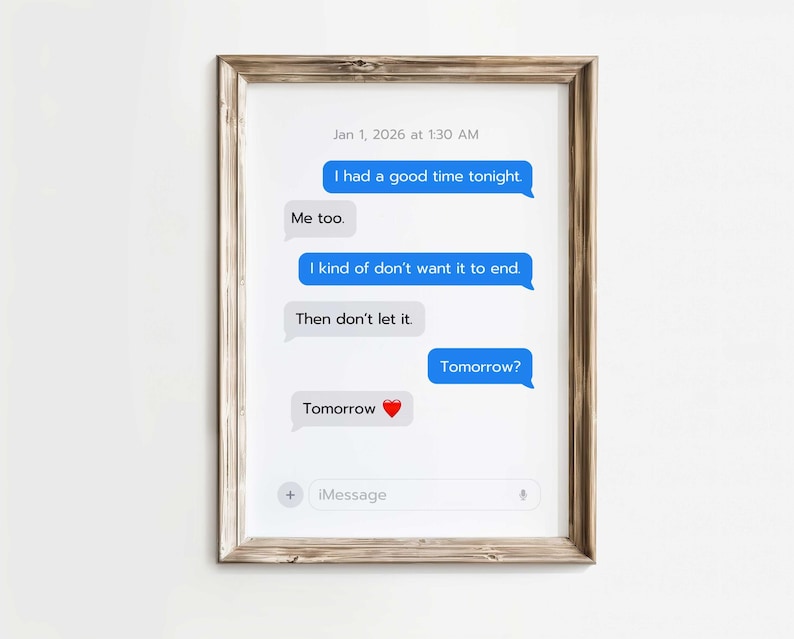 Custom Imessage Text Art Print: Personalized Chat Poster (digital ...