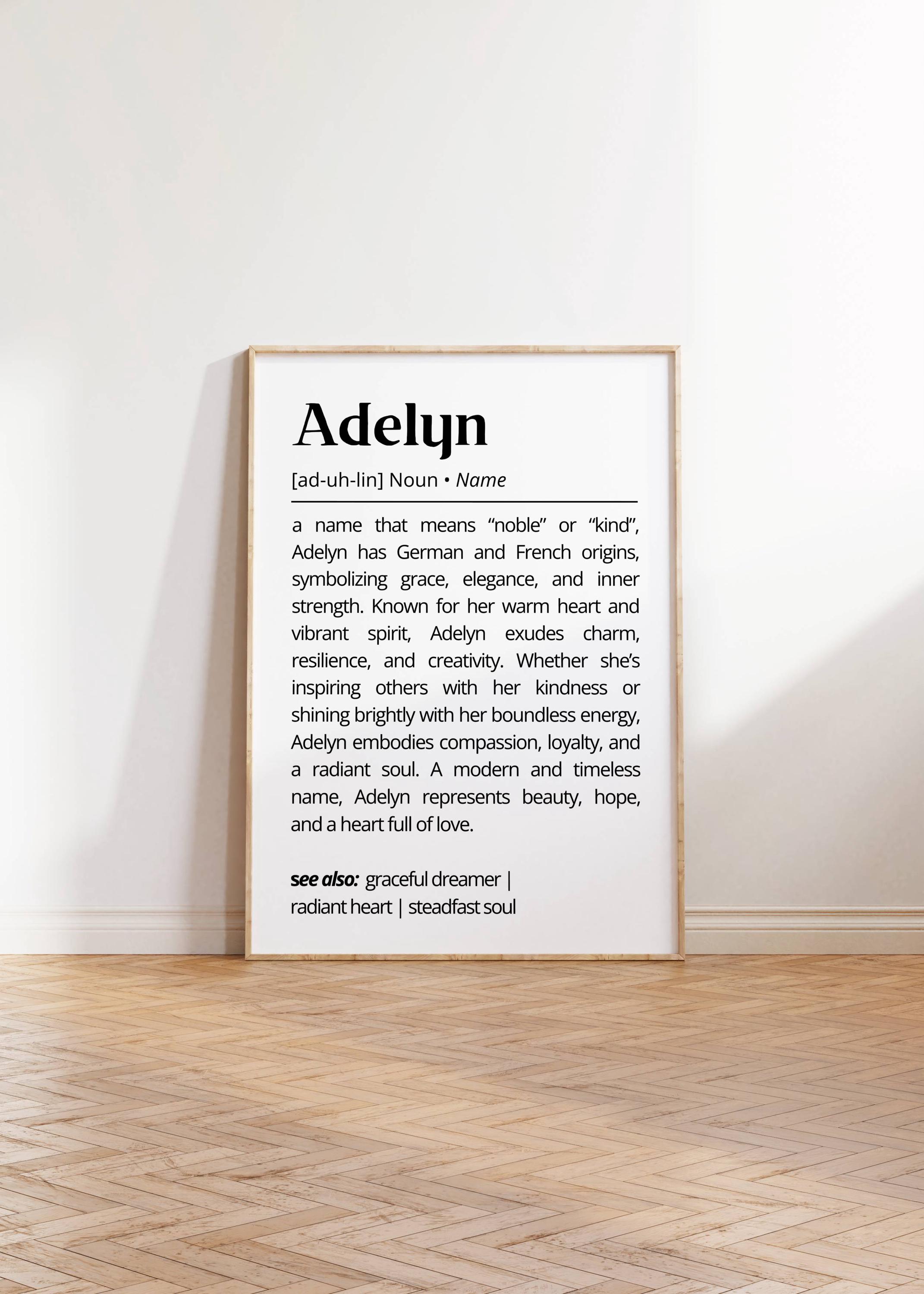 Adelyn Name Meaning Print Personalized Gift Nursery Wall Art adelyn-name-meaning-print-personalized-gift-nursery-wall-art