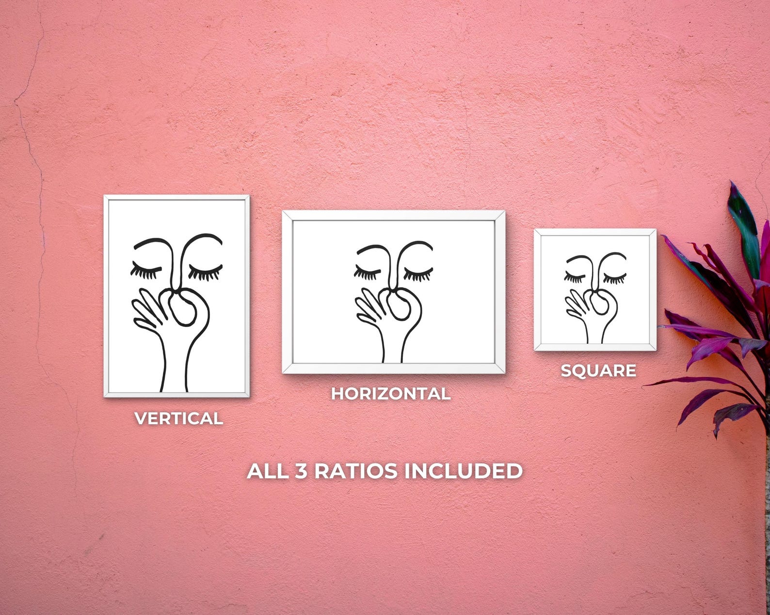 Smell Line Sticker Funny Bathroom Smell Line Art Print: Minimalist Face Poster (digital ...