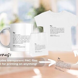 No Definition Printable Wall Art Empowering Typography as Art Poster The Meaning of No Minimalist Boundary Quote Print Fun Home Gift Decor