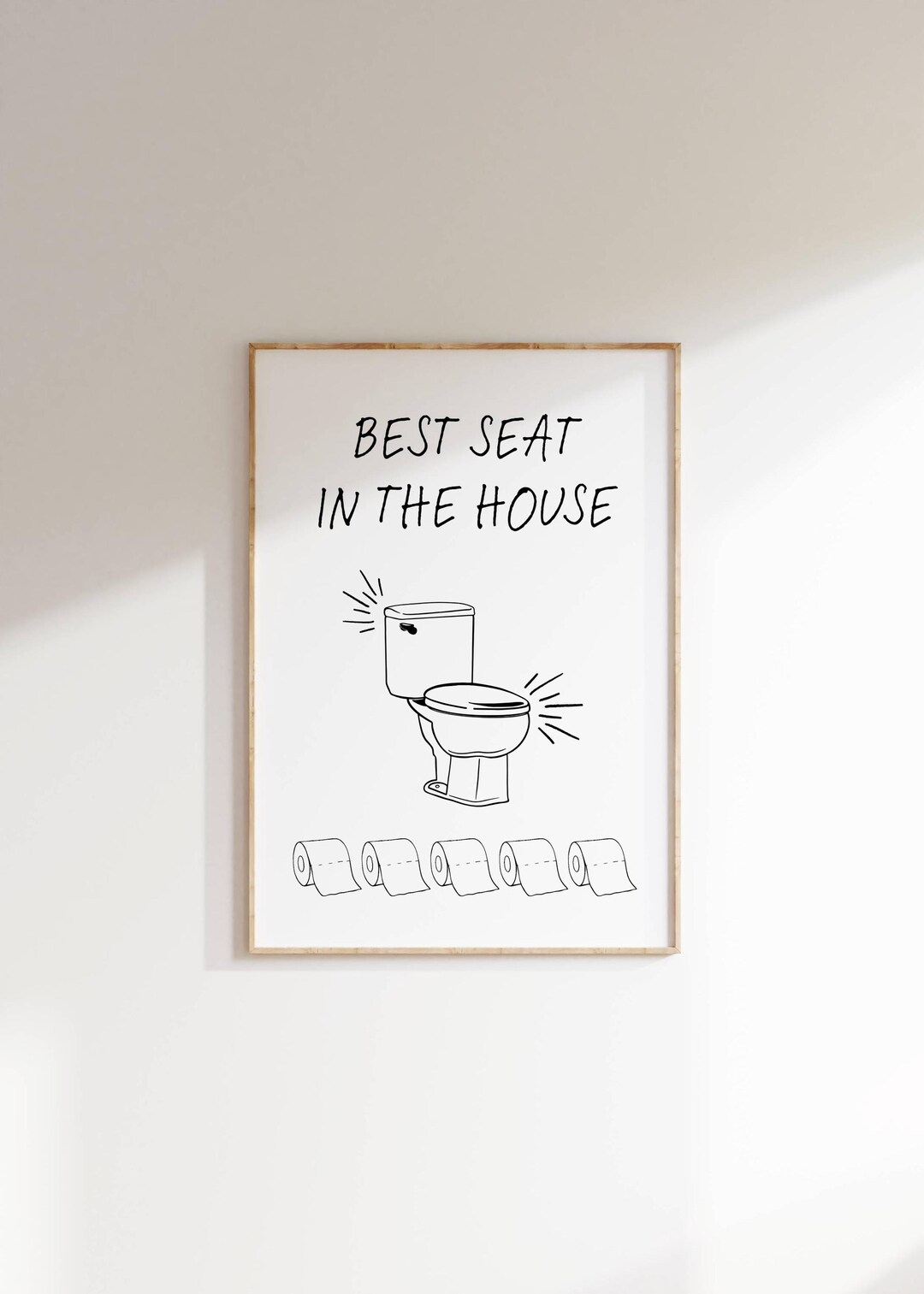 Funny Bathroom Print | Toilet Humor Minimalist Art (digital Download ...