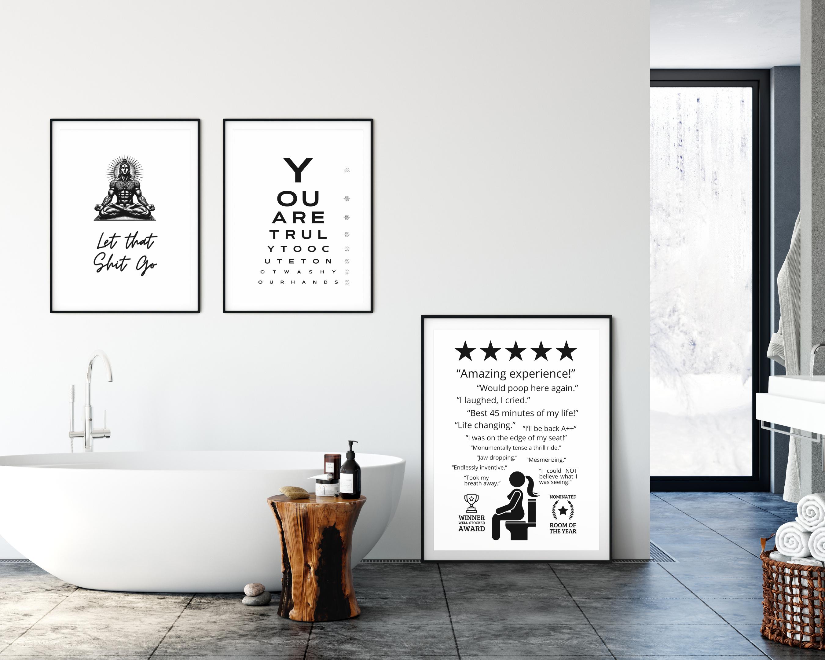 Quadro Su Tela Motivazionale 'Let That Shit Go' - Stampa Artistica Per Meditazione E Healing, 30x20 Cm, Pronta Da Appendere