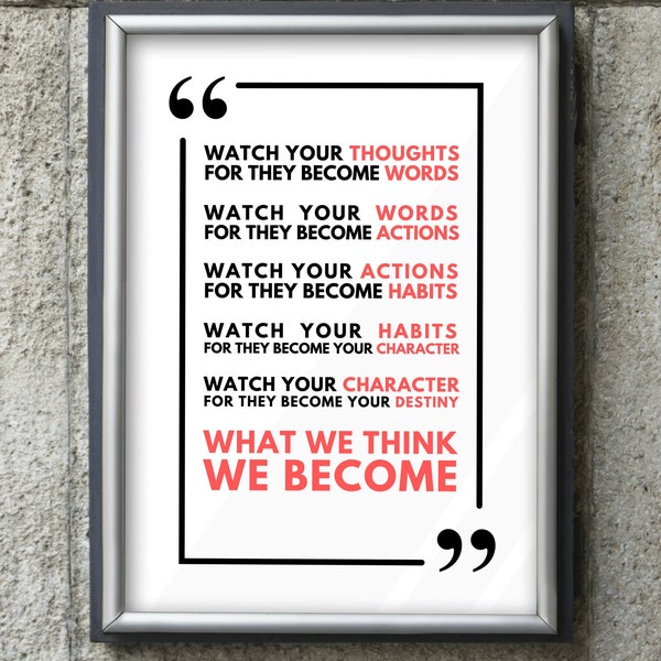 Watch Your Thoughts - Etsy