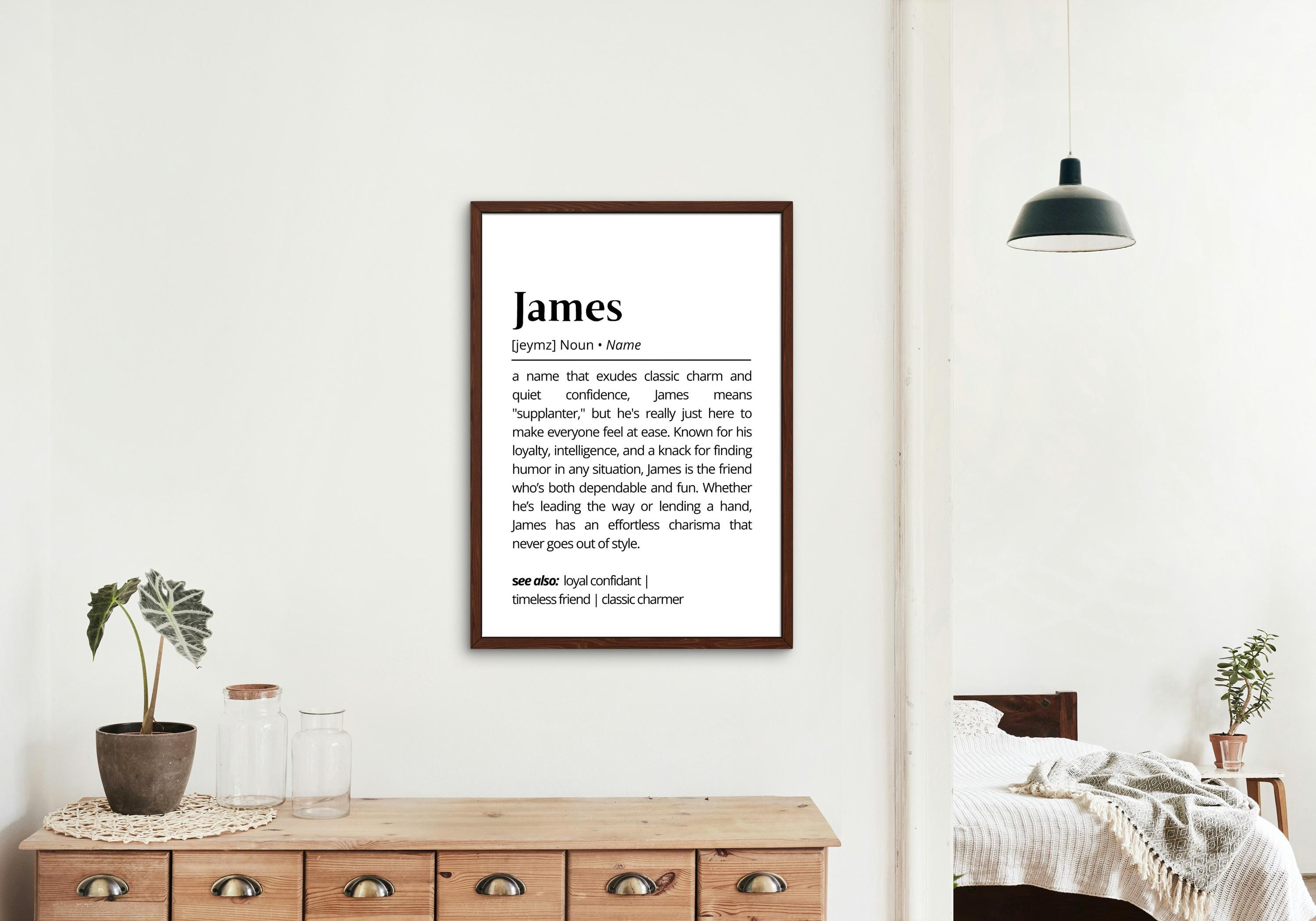 James Name Meaning Print | Personalized Gift | Nursery Wall Art