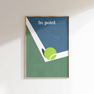 In, Point Tennis Quote Tennis Wall Art Poster Sports Art for Tennis Lovers Minimalist Tennis Decor Motivational Tennis Print Enthusiast Gift