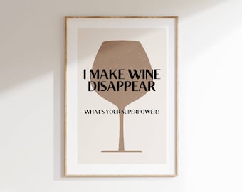 Funny Wine Quote Print, Bar Kitchen Art (Digital Download)