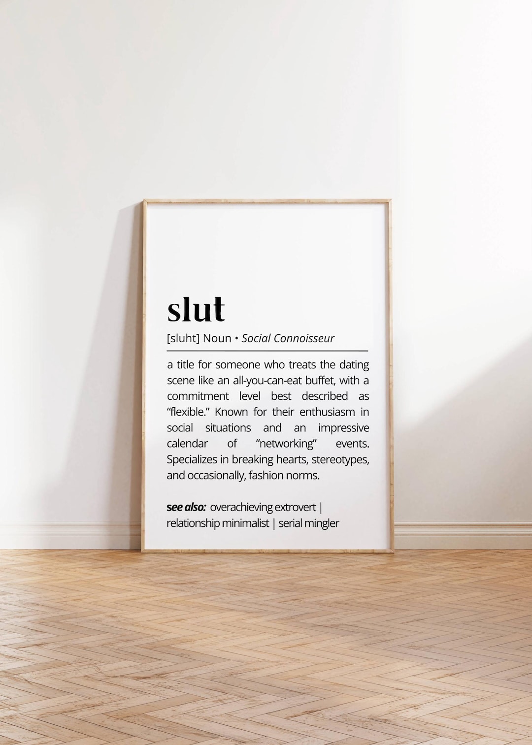 Slut Definition Wall Art Humorous Dating Scene Poster Satirical Modern slut-definition-wall-art-humorous-dating-scene-poster-satirical-modern