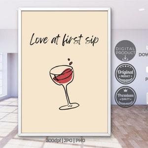 Wine Wall art Modern Print Fun Kitchen Decor Bar Cart Wine Poster Quote drinking Funny drinking quotes Text art Typography as art Red Wine