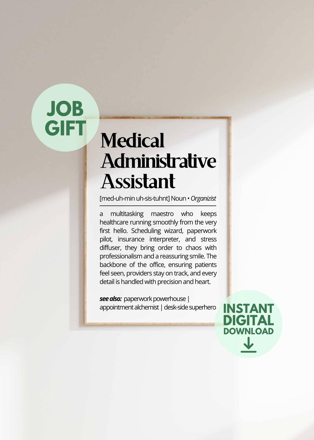Medical Administrative Assistant Definition Printable Minimalist Office ...