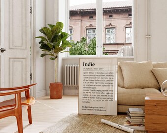 Indie Music Definition Art Print: Eclectic Typography (digital