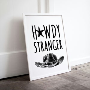 Howdy Poster, Howdy Cowboy, Western Wall Decor, Typography as Art, Howdy Print, Western Wall Art, Quote Wall Art, Digital Download Posters