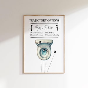 Funny Bathroom Print Boys Bathroom Decor Toilet Humor Wall Art Restroom Poster Gift for Him Digital Download Gag Gift Funny Typography Art